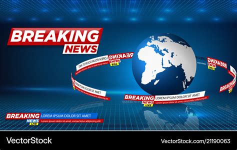 News background breaking Royalty Free Vector Image