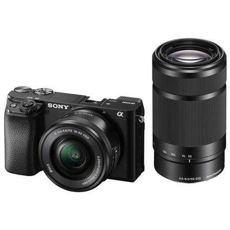 Sony Alpha 6100 APS-C Mirrorless Camera + 16-50mm + 55-210mm Lenses ...