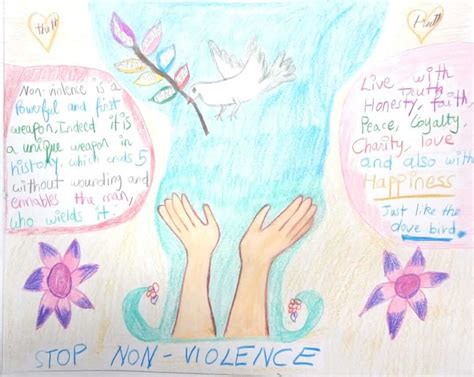 Poster Making Competition on Non Violence - Ruby Park Public School