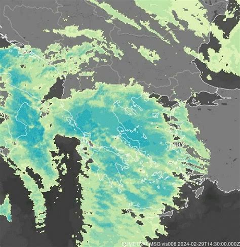 Meteosat - precipitation - Switzerland - Austria, Czech Republic, Slovenia, Croatia