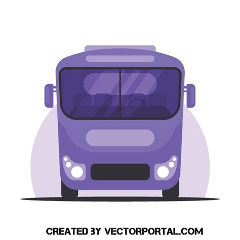 Purple passenger bus Royalty Free Stock SVG Vector and Clip Art