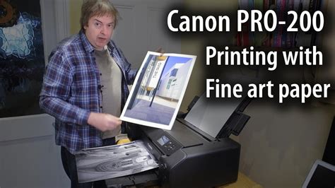 Canon Pixma PRO-200 printing on fine art papers - colour and B&W - YouTube