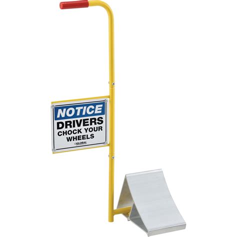 Wheel Chock with Safety Sign & Handle, Aluminum - Walmart.com