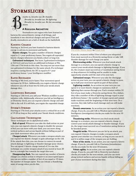 Stormslicer (v3) - a rogue subclass : r/DnDHomebrew