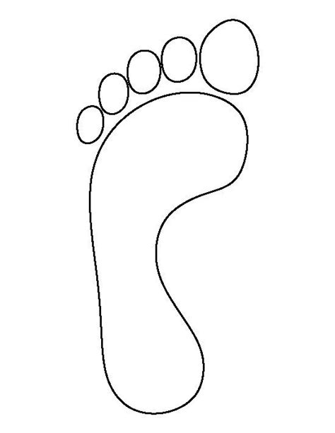 Footprint pattern. Use the printable outline for crafts, creating stencils, scrapbooking, and ...