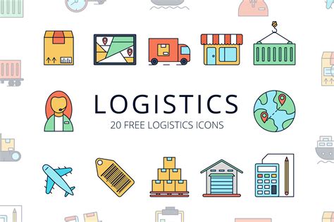 Logistics Vector Free Icon Set - GraphicSurf.com