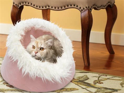 FurHaven™ Pet Products: FurHaven Pet Cat Bed | Cat Cave Pet Bed, 18-inch Base - Available in 4 ...