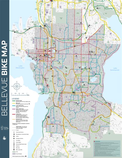 Bellevue Bike Map Updated for 2020 - Downtown Bellevue Network