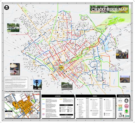 Chico Bike Map - Chico California • mappery