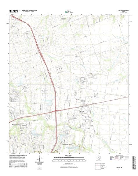 Mytopo Hutto, Texas Usgs Quad Topo Map - Hutto Texas Map | Printable Maps