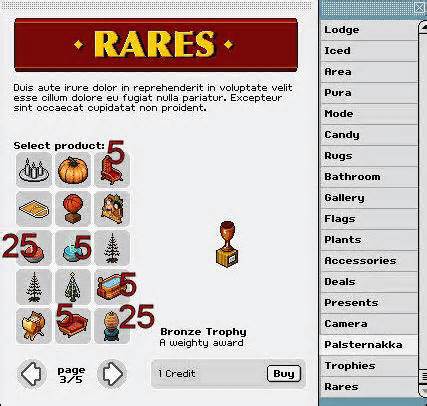 Habbo Ages - Rare Furni