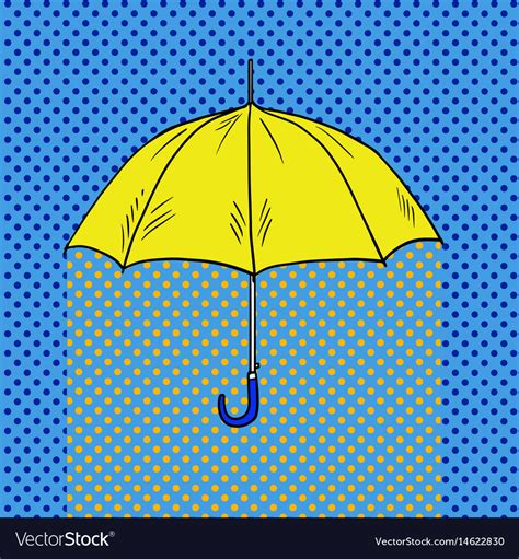 Umbrella pop art style Royalty Free Vector Image