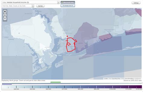 Cape Carteret, North Carolina (NC) income map, earnings map, and wages data