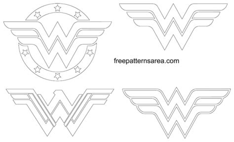 Wonder Woman Logo Symbol and Silhouette Vector | FreePatternsArea | Wonder woman logo, Wonder ...