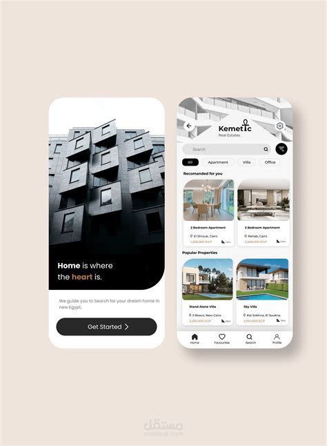 Kemetic Real Estate App - UI | مستقل