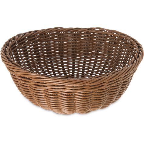 655325 - Woven Baskets Round Basket 9" - Tan | Carlisle FoodService ...