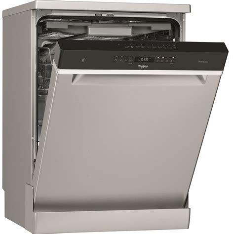 Whirlpool 14 Place Settings Freestanding Dishwasher - Silver WFO3O41PLXUK | Appliances Direct