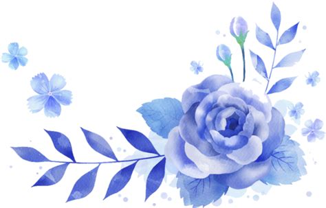 Blue Flower Corner Border Png Flower Corner Border Design Png Clipart | Images and Photos finder