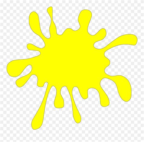 Small - Yellow Paint Splatter Clipart - Png Download (#118932) - PinClipart