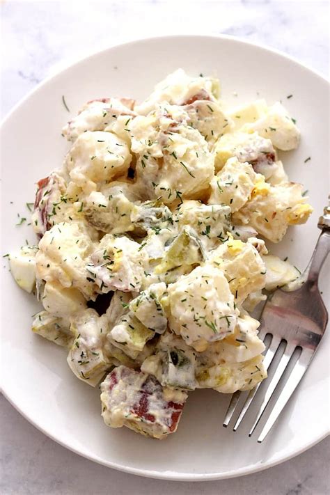 Dill Pickle Potato Salad Recipe - Crunchy Creamy Sweet