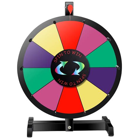 Smartxchoices 15/18/24 Tabletop Wheel of Fortune Spinner 14 Slots Spin for Prize with Dry Erase ...