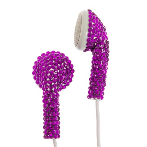 Crystal Rhinestone Earphones Earbuds with Microphone Bling!