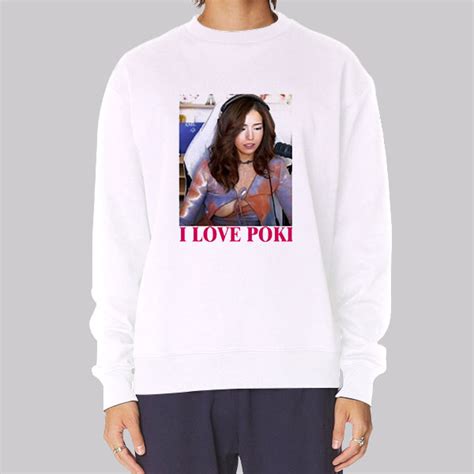 I Love Poki Pokimane Open Hoodie Cheap | Made Printed