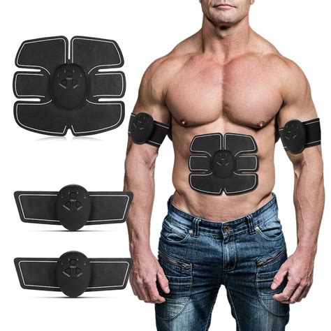 Abdominal Muscle trainer EMS Stimulation Power fit Vibration Plate Slim Body Massager Loss Arm ...