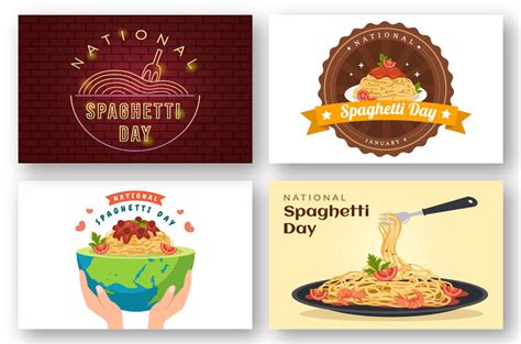 14 National Spaghetti Day Illustration By denayunethj | TheHungryJPEG