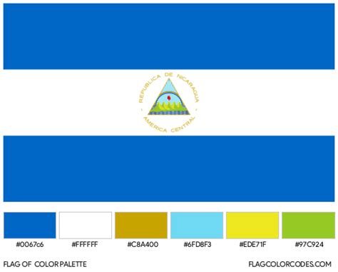 Nicaragua flag color codes