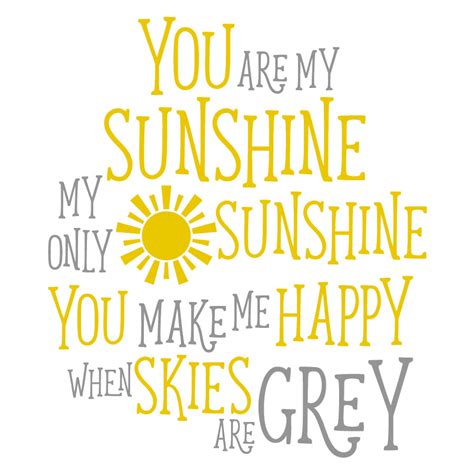 You are my sunshine wall sticker quote | Stickerscape