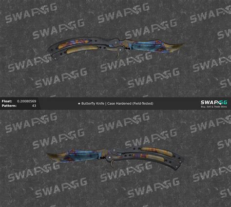 [PC] Butterfly Knife | Case Hardened - Blue Gem pattern lowest float ...