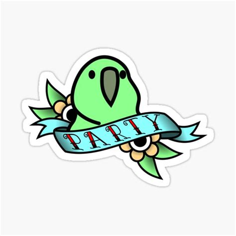 Party Parrot Stickers | Redbubble