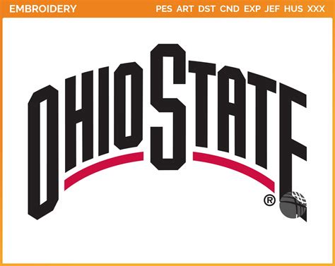 Ohio State Buckeyes - Wordmark Logo (2013) - College Sports Embroidery Logo in 4 sizes & 8 formats