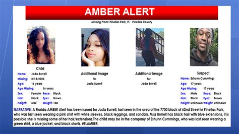 Pinellas Park Teen in Florida Amber Alert Found Safe