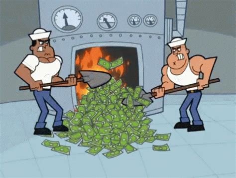 Burning Money GIF - Broke Fairlyoddparents Burning Money - GIF-тэй ...