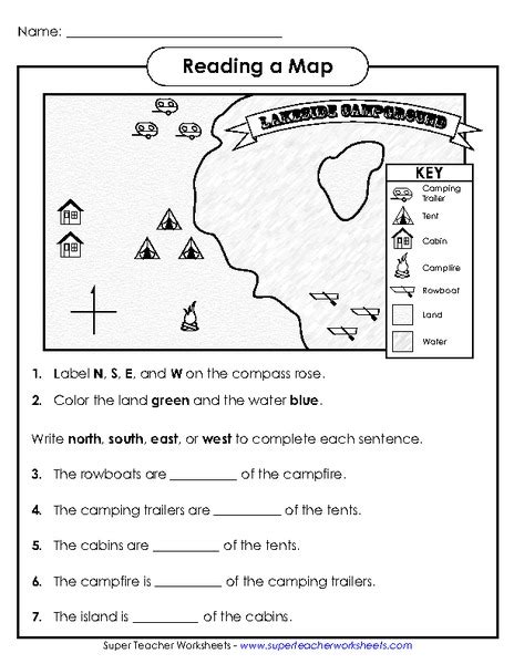 Map Legend Worksheets