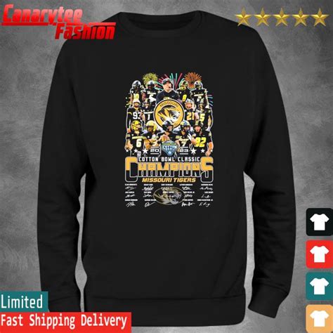 2023 Cotton Bowl Classic Champions Missouri Tigers Signatures T-Shirt, hoodie, sweater, long ...