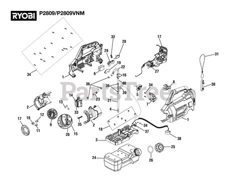 Ryobi P 2809 (107545001) - Ryobi 18V Electrostatic Sprayer, Rev 03 (2020-11) General Assembly ...