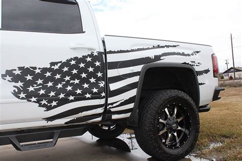 Matte Black American Flag Graphic in 2021 | Black truck, Pinstriping designs, Black american flag