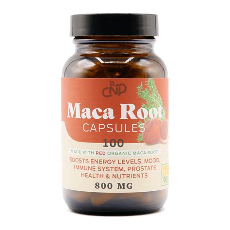 Organic Red Maca Root Capsules - 800mg 100 Gelatinized Pills, Pure Organic Red Raw Maca Root ...