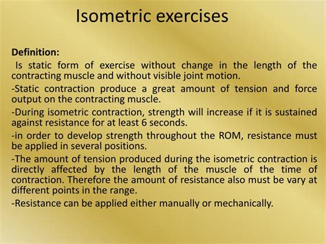 PPT - Isometric exercises PowerPoint Presentation, free download - ID:9685090