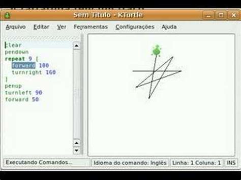 Kturtle LOGO demonstration - YouTube