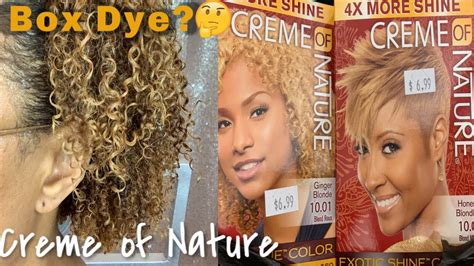 BOX DYE? Creme of Nature - Ginger Blonde & Honey Blonde - Ombre? - YouTube