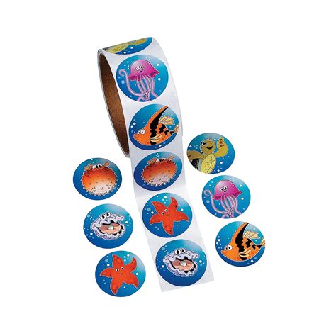 Tropical Sea Life Stickers - Stationery - 100 Pieces - Walmart.com