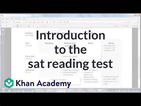 Introduction to the SAT Reading test (video) | Khan Academy