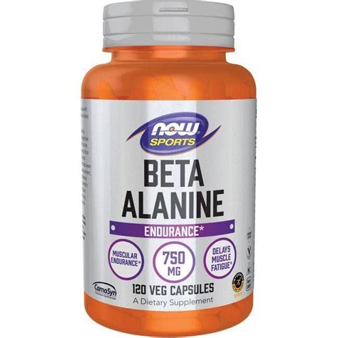 NOW Foods Beta-Alanine 750 mg 120 Caps - Swanson Health Products