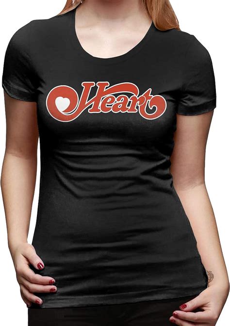 Heart Rock Band T Shirt Womens Cotton Fashion Casual Tee | Free Download Nude Photo Gallery