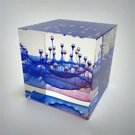 Glass Cube Sculpture I 'Cube' I by Jan Stohanzl I Boha Glass