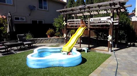 Homemade Backyard Water Slide - Summer Fun! - YouTube